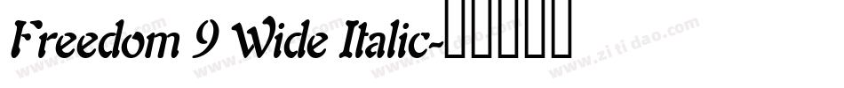Freedom 9 Wide Italic字体转换